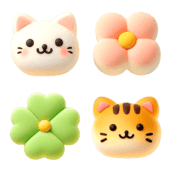 [LINE絵文字] ねこ パン 絵文字9の画像