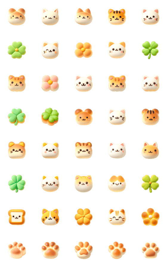 [LINE絵文字]ねこ パン 絵文字9の画像一覧