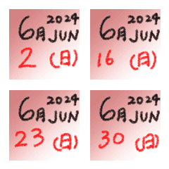 [LINE絵文字] JUN2024 lunar calendarの画像