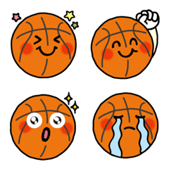 [LINE絵文字] バスケットボールの顔絵文字ですの画像