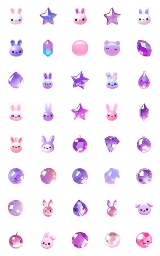 [LINE絵文字]宝石 アメジスト 絵文字3の画像一覧