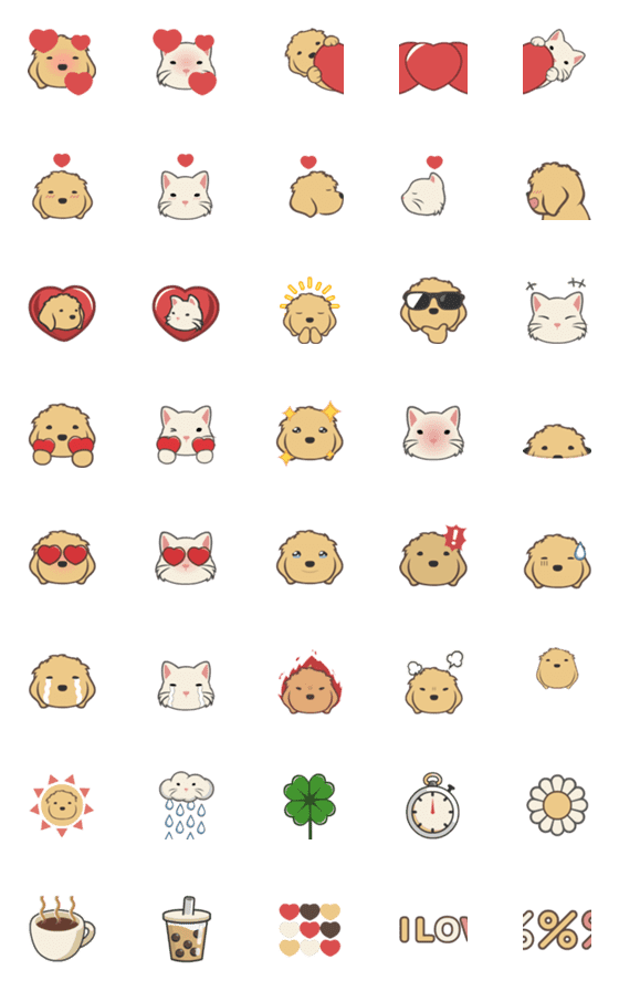 [LINE絵文字]kesanitw - Puppy ＆ Pals emoji - Motionの画像一覧
