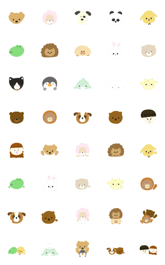 [LINE絵文字]みちおとぴょんとなかまたち5の画像一覧