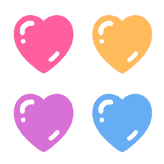 [LINE絵文字] ぽよぽよ動く♡アニメっぽいハートの画像