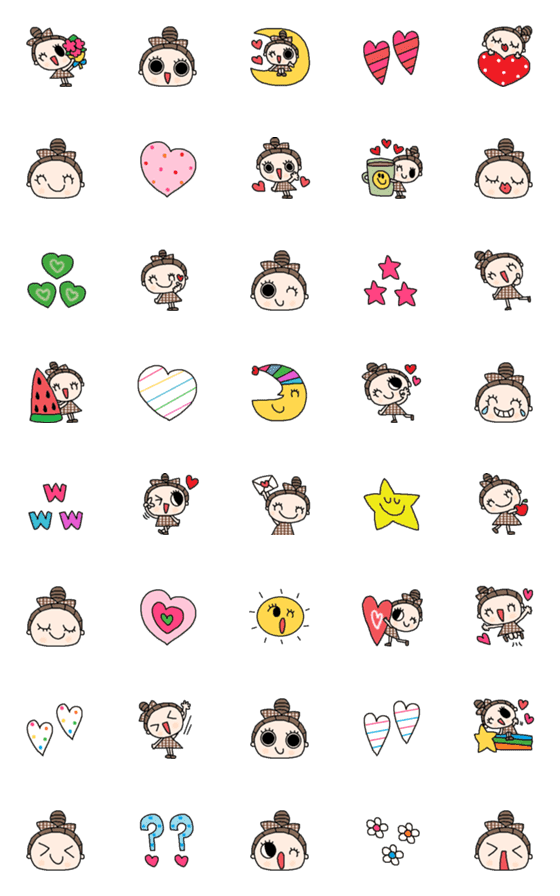 [LINE絵文字](色んな絵文字セット681大人可愛いシンプルの画像一覧