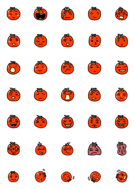 [LINE絵文字]もっともっと！トマト！の画像一覧