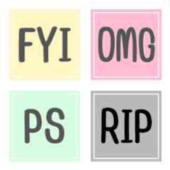 [LINE絵文字] Abbreviations in English (edited)の画像