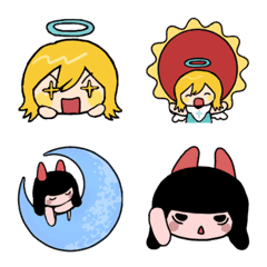 [LINE絵文字] Logma ＆ Eight (Devil ＆ Angel)絵文字の画像