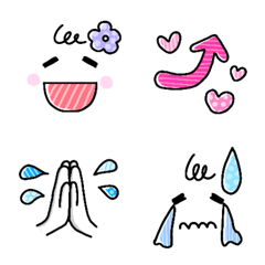 [LINE絵文字] 使いやすい絵文字だけ◎カラフルの画像