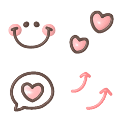 [LINE絵文字] シンプル絵文字 ぷっくりの画像