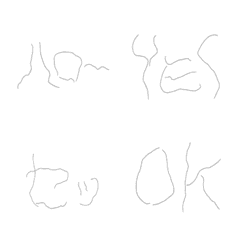 [LINE絵文字] チリ毛文字の画像