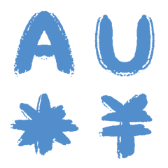 [LINE絵文字] HELLO BLUE Letter number symbolsの画像