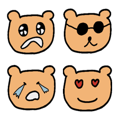 [LINE絵文字] Bear kaomojiの画像