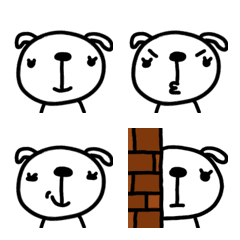 [LINE絵文字] しろいぬ絵文字の画像