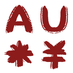 [LINE絵文字] CHERRY RED Letter number symbolsの画像