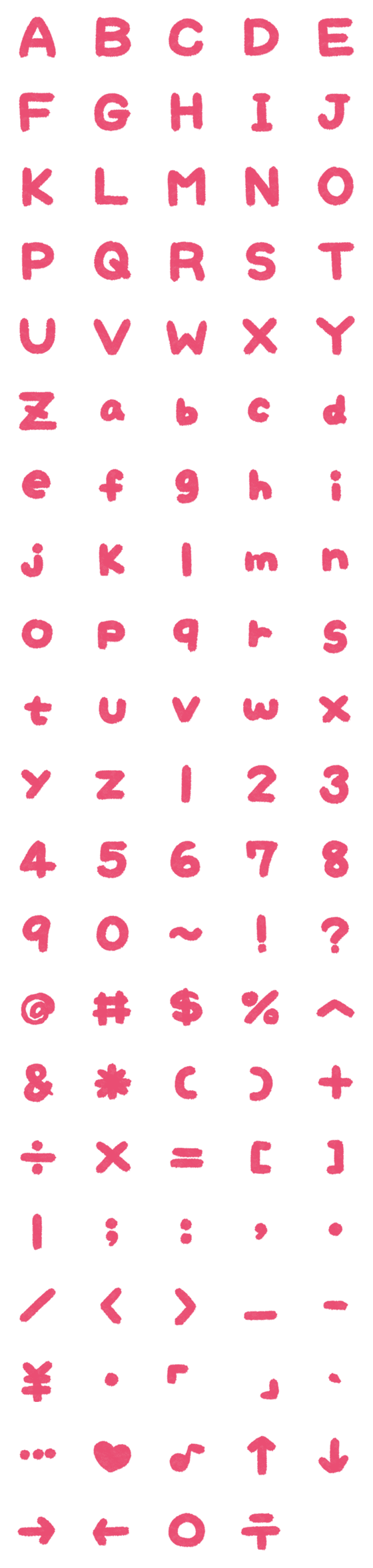 [LINE絵文字]ONE MILLION LIKES Letter number symbols2の画像一覧