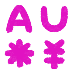 [LINE絵文字] PARIS HILTON PINK Letter number symbols2の画像