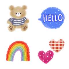 [LINE絵文字] かわいい水彩絵文字の画像