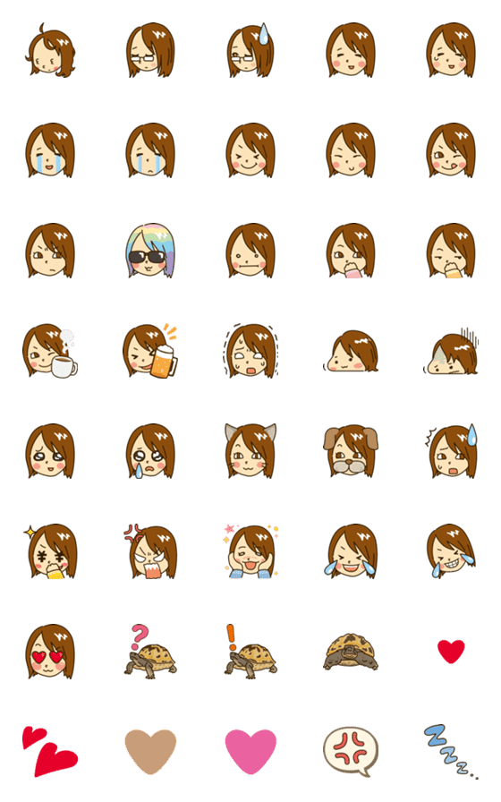 [LINE絵文字]わくわく不動産 事務〜ず 絵文字 第3弾の画像一覧