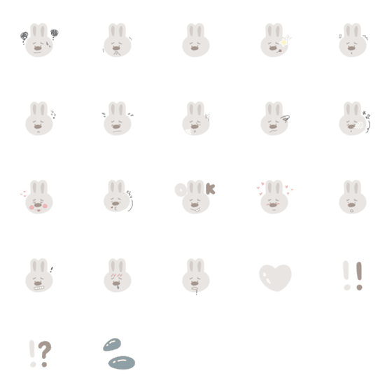 [LINE絵文字]usabon Emojiの画像一覧