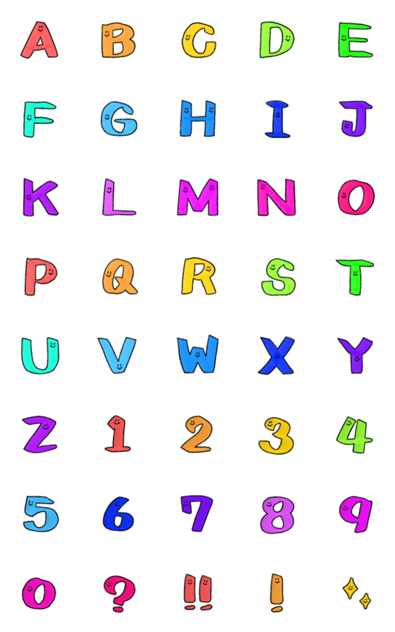 [LINE絵文字]動く 明るい ローマ字 絵文字の画像一覧