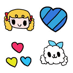 (色んな絵文字セット688大人可愛いシンプルの絵文字メイン画像