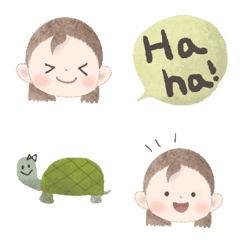 [LINE絵文字] kizahashi Ella's Emoji Englishの画像