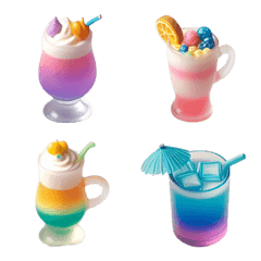 [LINE絵文字] Colorful Mini Drink Fiesta2の画像