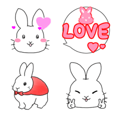 [LINE絵文字] うさぎの五十嵐 ステキな絵文字の画像