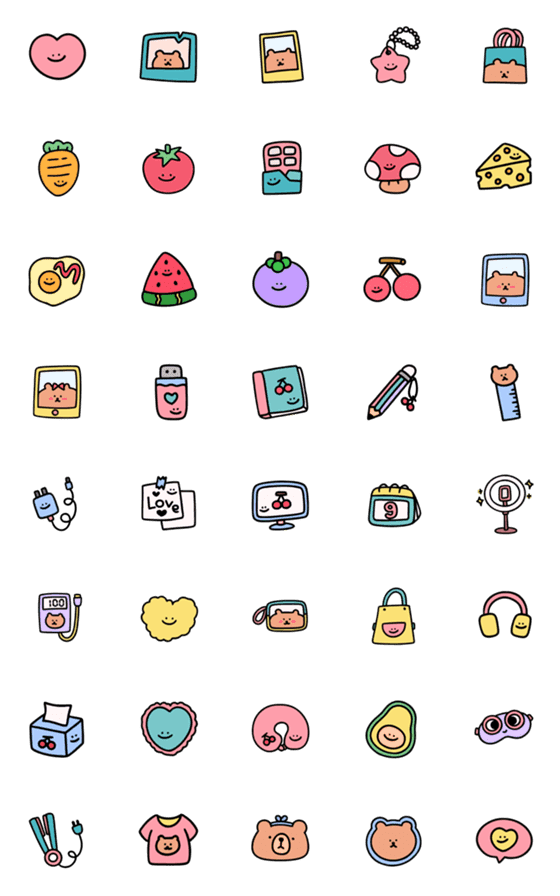 [LINE絵文字]CuteCute6の画像一覧