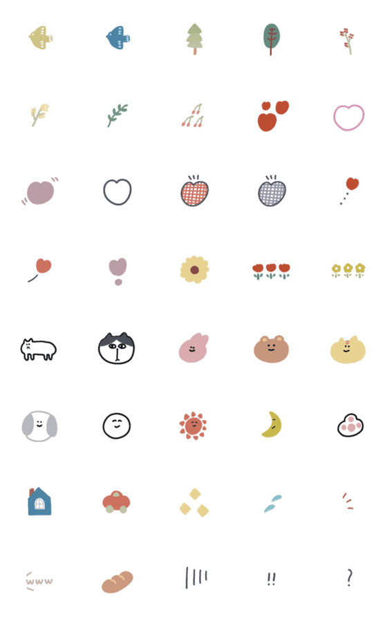 [LINE絵文字]ゆるいイラストの画像一覧