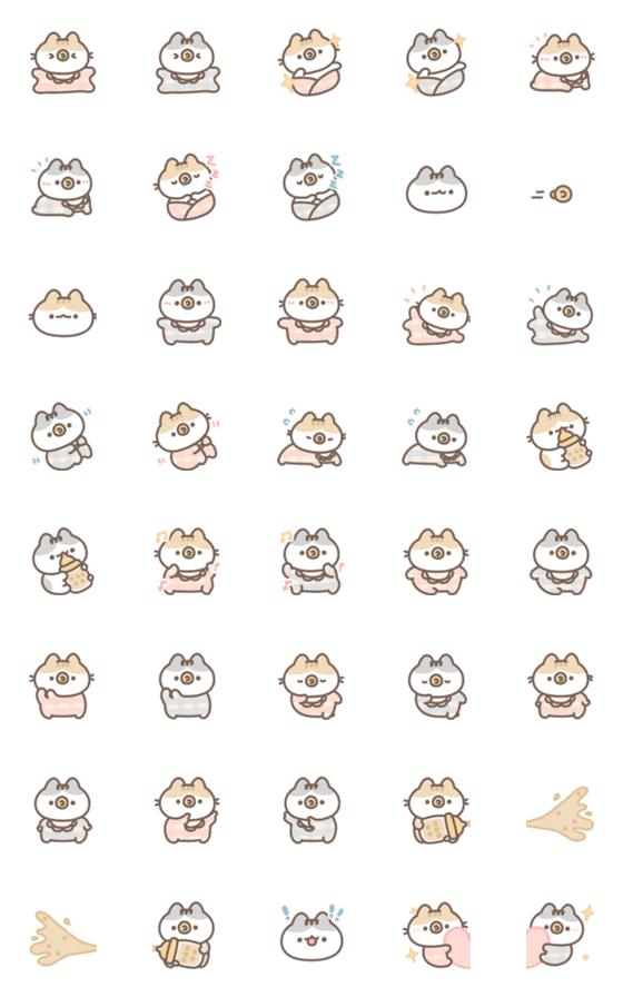 [LINE絵文字]LazyFatNeko 4の画像一覧