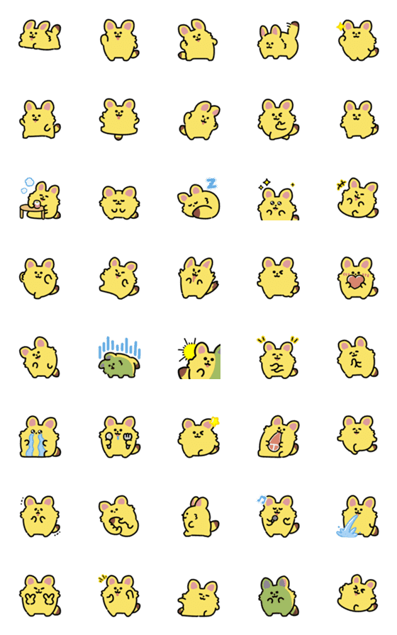 [LINE絵文字]みみながフェネックの動く絵文字の画像一覧