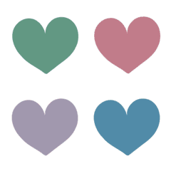 [LINE絵文字] モランディ ハートシェイプ (40色)の画像