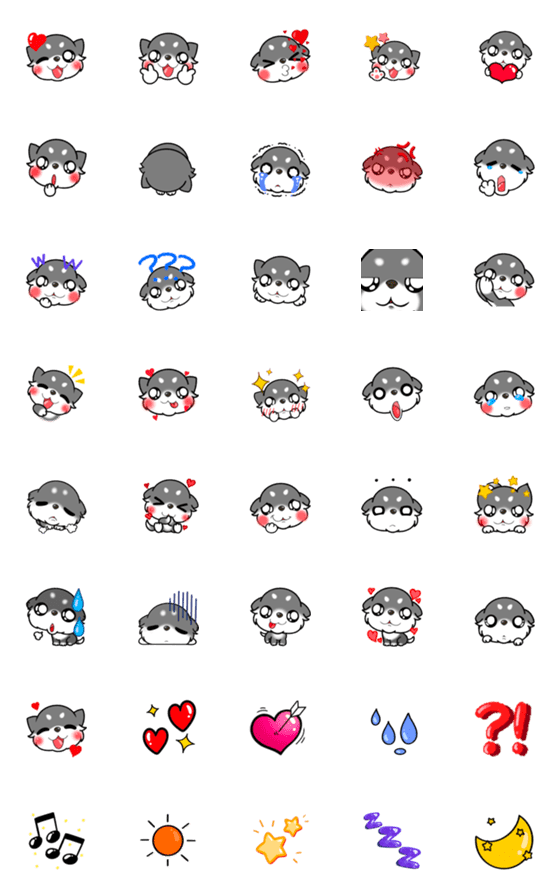 [LINE絵文字]動く♡わんぱくチワワ絵文字の画像一覧