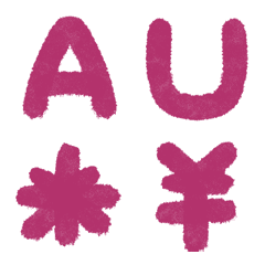[LINE絵文字] MOODY MAUVE Letter number symbols2の画像