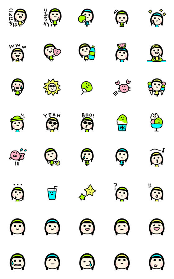 [LINE絵文字]ほんわか♡きらきら♡夏の画像一覧