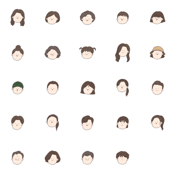 [LINE絵文字]Various face emoticonsの画像一覧