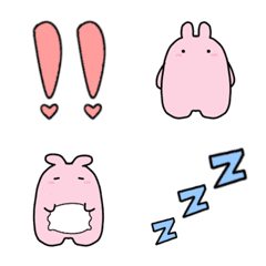 [LINE絵文字] Pink Xiaotu Bunnyの画像