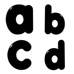 [LINE絵文字] Black lowercase English letterの画像