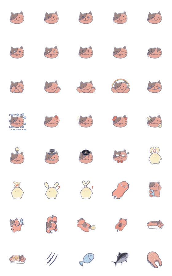 [LINE絵文字]Meow Meow Wan Suiの画像一覧