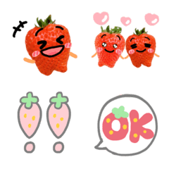 [LINE絵文字] リアルないちごちゃん絵文字の画像