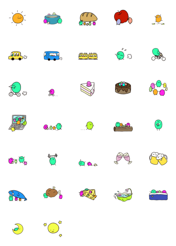 [LINE絵文字]かわいいコロファミリーの画像一覧