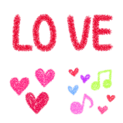 [LINE絵文字] たくさん♡のカラフルなハート〜その25の画像