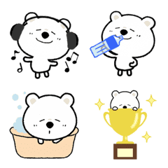 [LINE絵文字] ▶のんびりしろくま『くまお』の画像