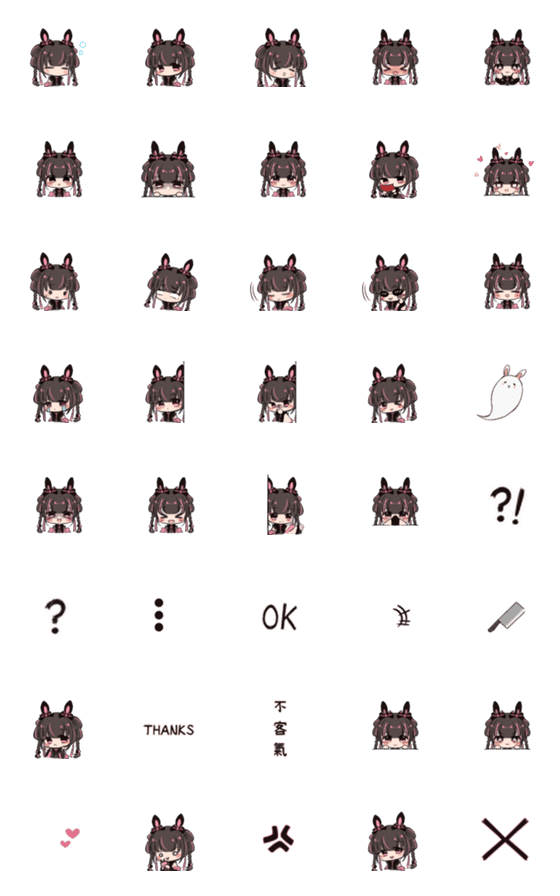 [LINE絵文字]jiraihanfurabbit girlの画像一覧