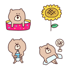 [LINE絵文字] ◉くま太のなつやすみ◉の画像