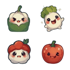 [LINE絵文字] Collection of bright vegetablesの画像