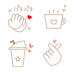 [LINE絵文字] 【ハートmix♡ラブリー絵文字】毎日使えるの画像