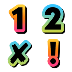 [LINE絵文字] Number emoji : black Gradientの画像